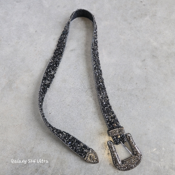Embellished Black Belt with Gorgouge Bling From Buckle - Picture 4 of 5